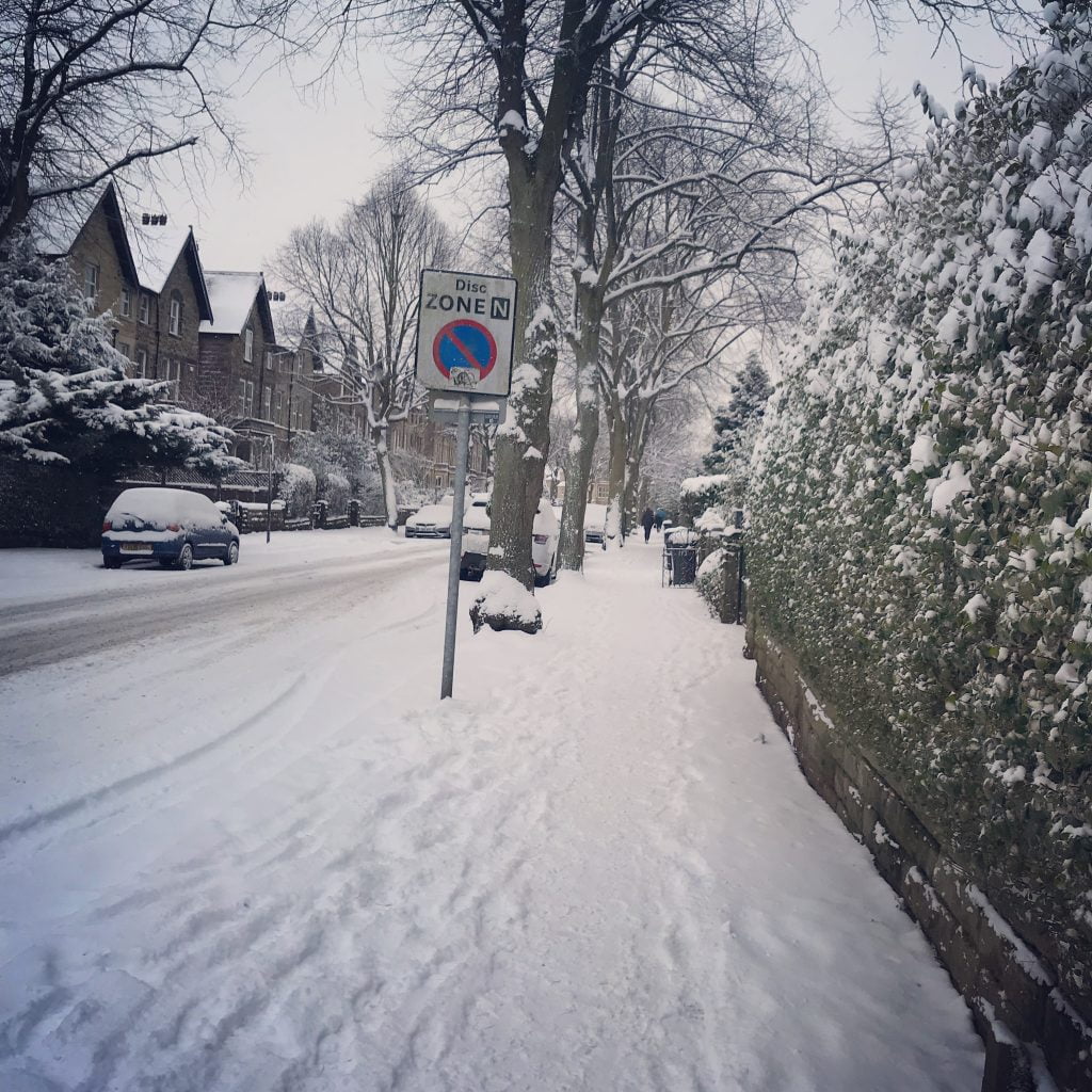 Calming walk to work in the snow